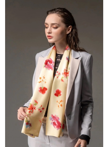 紗緞雙面寬絲巾