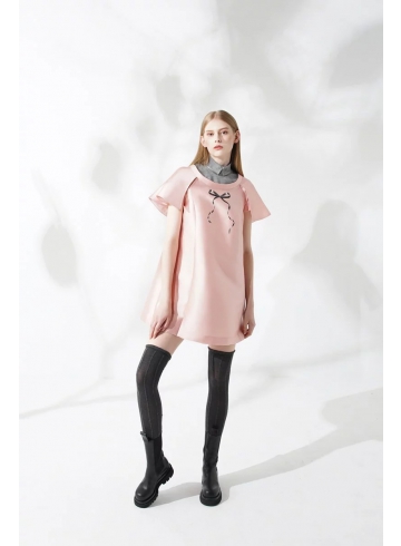 新藝術運動 Art Nouveau Collection - 粉色蝴蝶結連身裙