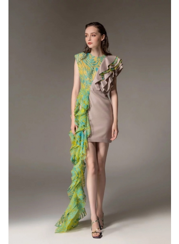 城市戰士系列 - 不對稱波浪洋裝