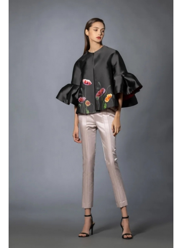 鐵灰傘狀短外套