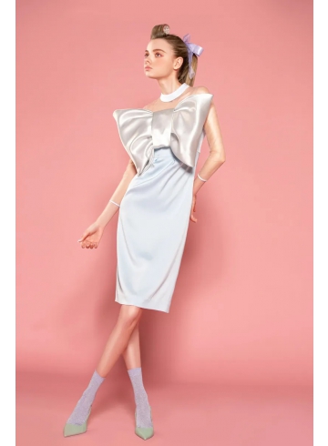 我型我塑系列 - 可拆式配色蝴蝶洋裝