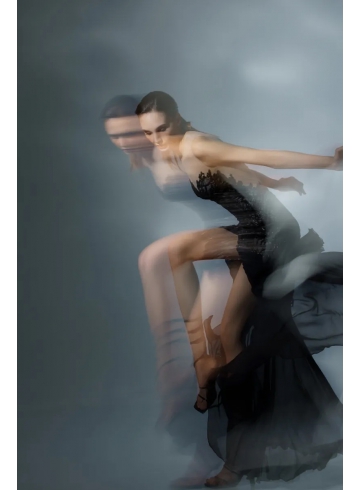 細珠刺繡珊瑚晚禮服